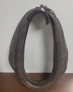 Horse Mule Collar Leather Yolk Western Antique Farm Rustic Decor - Picture 1 of 8