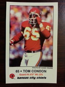 1983 Kansas City CHIEFS Police #2 TOM CONDON Boston College EAGLES Derby CT