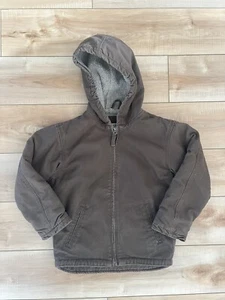 Blue Mountain Boys/Girls Sherpa Hooded Jacket Brown Kids Medium Carhartt - Style - Picture 1 of 15