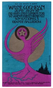 42 bulk 6 28 1968 WAYNE COCHRAN Rationals GRIMSHAW Grande Ballroom HANDBILL PC - Picture 1 of 2