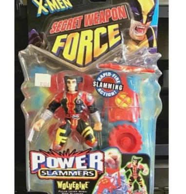 1998 Новый как новый на картонке Toybiz X-Men Secret Weapon Force Rapid Fire Power Slammer Росомаха - Изображение 1 из 2