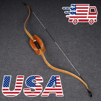 60'' 3D Archery High Accuracy Recurve Long Bow Ming Bow Sicai Horse Bow Archery - Image 1 of 4