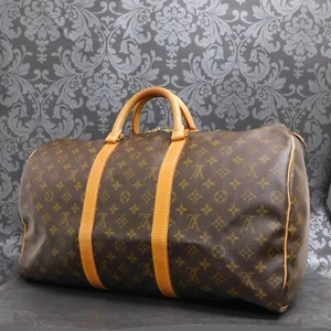 LOUIS VUITTON MONOGRAM KEEPALL 50 Travel Bag  #156 Rise-on - Picture 1 of 16