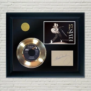 Elvis Presley Framed 45 Gold Record Reproduction Signature Display 2 - Picture 1 of 2