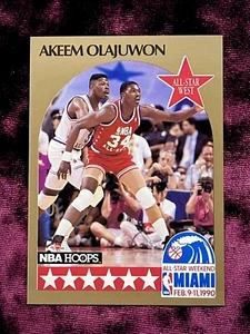 Hakeem 'The Dream' Olajuwon 1990 NBA Hoops Gold #23 NEUWERTIG Raketen All-Star Trikot - Bild 1 von 2