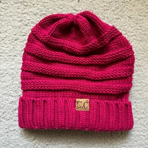 C.C Beanie Pink Women's One Size Head Accessory Womens Winter Warm Comfort Fit - Picture 1 of 4