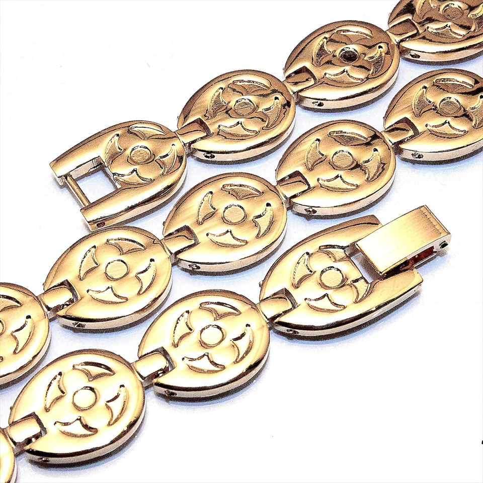 BRACELET GOURMETTE pour homme RONY en plaqué or 18carats - L 20 CM