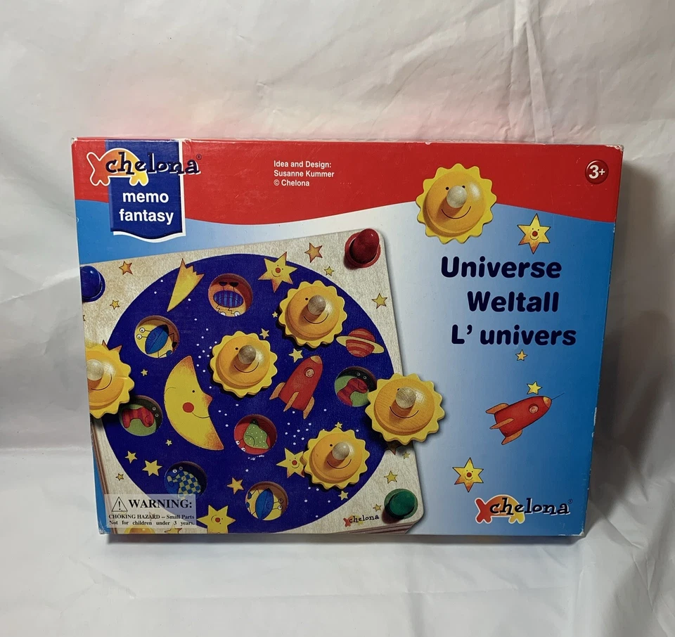 Children’s Memory Game Chelona Memo Fantasy Universe Edition Wood Rare! - Image 1 of 4