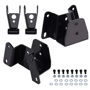 Rear 4" Drop Kit Leveling Lowering Shackles Hangers For Ford F150 F100 73-96 - Picture 1 of 9