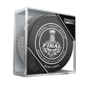 2019 Stanley Cup Finals Game 3 Bruins vs Blues Official Game Hockey Puck Cubed - Picture 1 of 1