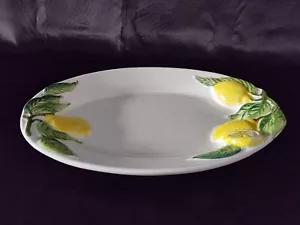 italienische Bassano Keramik - ovale Platte Servierplatte Zitrone 29 cm **TOP*** - Bild 1 von 2