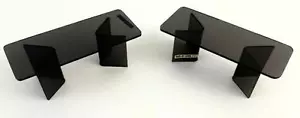 Dollhouse Miniature Smoked Lucite / Plastic Vtg MCM Set 2 Side Tables Modern - Picture 1 of 6