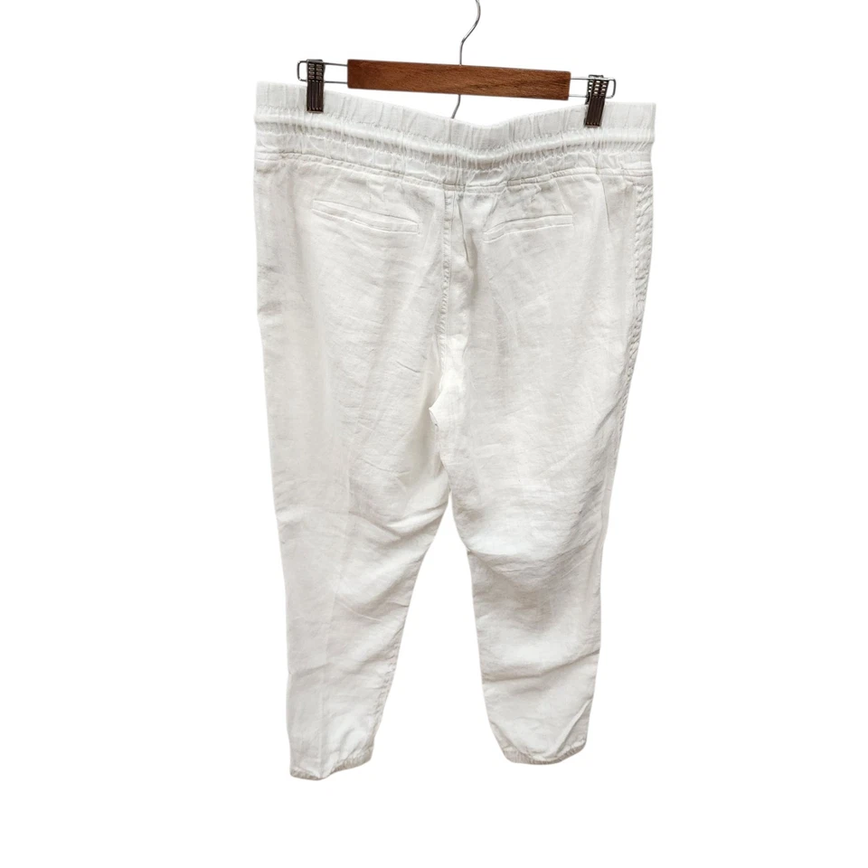 Athleta 22 Plus Size Calla White Cabo Linen Jogger Travel Pants #530642