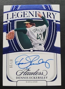 2024 Panini Flawless Dennis Eckersley Legendary Scripts Sapphire Auto 7/15 A's - Bild 1 von 3