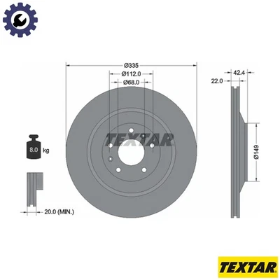 2x BRAKE DISC 92177005 FOR VW AUDI A8L BENTLEY FLYING/SPUR/CONTINENTALBMK 3.0L - Image 1 of 4