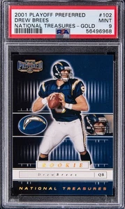 2001 Panini Playoff Preferred National Treasures Gold #102 Drew Brees /50 RC - Picture 1 of 2