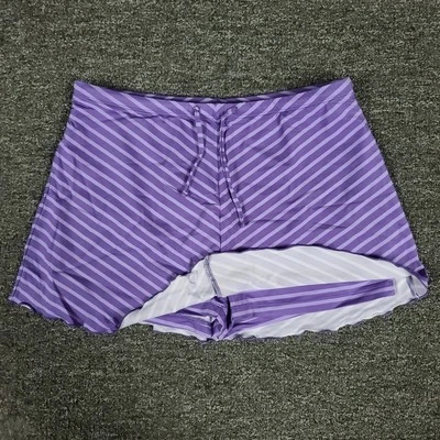 REI Skort Girls XL 18 Purple Striped Golf Tennis Running Gym Workout Brief Lined - Image 1 of 4