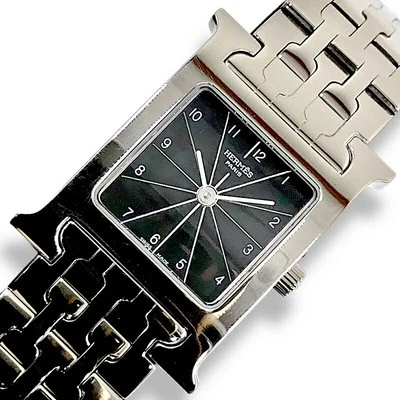 手表 HERMES H 手表 HH1.201 石英 女士 不锈钢 银色 二手 — 第 1/4 张图片