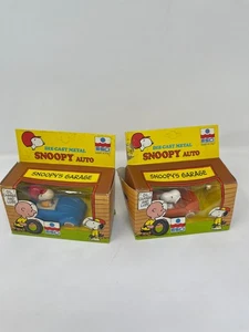 Vintage ESCI Peanuts Snoopy's Garage Diecast Cabriolet and Beetle - Picture 1 of 4