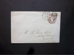 GB Papelería 1855 QV 1d Rosa Sobre 162 CARDIFF Sideways Dúplex a Newport - Imagen 1 de 2