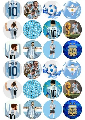 MARKENLOS Lionel Messi Leo Messi Essbar 12 Muffin Zuckermasse Tortenbild Tortenaufleger