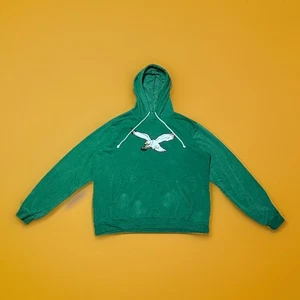 Philadelphia Eagles Hoodie Sweatshirt Majestic Kelly Green Retro NFL Y2K Men XL - Picture 1 of 7