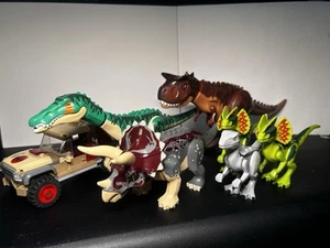 Lego Jurassic World Dinosaurs Velociraptor Blue Carnotaurus Baryonyx Triceratops - Picture 1 of 13