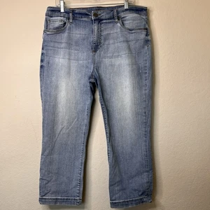 Kut from the Kloth High Rise Crop Straight Leg Denim Size 16 Light Wash  - Picture 1 of 16