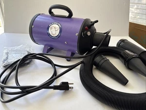 Asciugatrice portatile toelettatura cani Flying Pig viola ad alta velocità con calore usata in ottime condizioni - Foto 1 di 8