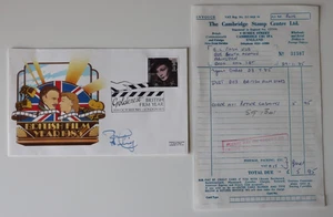 GB 1985 Peter Cushing (actor de terror de Star Wars Hammer) cubierta de película británica firmada - Imagen 1 de 3