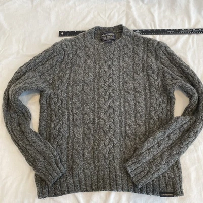 Suéter de Lana Gris Tejido Grueso Grande Abercrombie And Fitch Para Hombre Preppy Academia Foto 1 de 3