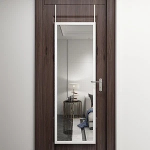 48" X 16" over the Door Full Length Mirror Wall Mounted Hanging with 2 Metal Han - Picture 1 of 12