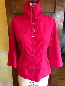 Chicos Zenergy Women's 12 Fuchsia Front snap Lightweight Blouse - Picture 1 of 7