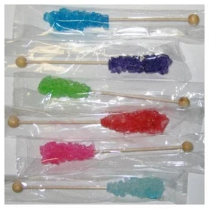 WRAPPED ASSORTED FLAVORS ROCK CANDY SWIZZLE STICKS PARTY GIFTS YOU CHOOSE AMOUNT - Picture 1 of 1