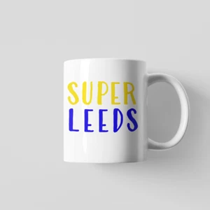 SUPER LEEDS - Leeds Colours Mug Cup Tea Coffee Gift Idea Cup - Picture 1 of 2