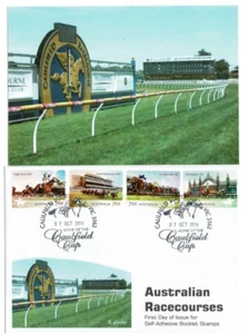 2014 Horse racing set of 4 booklet stamps on limited edition "K" Covers FDC - Picture 1 of 1