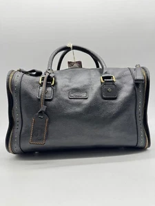 OLD TREND handcrafted leather women's men's unisex satchel large bag - Black - Picture 1 of 11