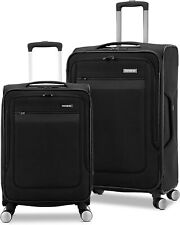 Samsonite Softside Expandable Luggage with Spinners Black  2PC SET CarryonMedium