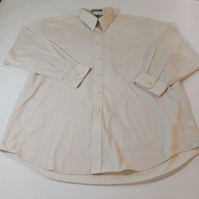 Camisa Falcon Bay cuello cómodo para hombre color tostado/beige mezcla de algodón manga larga talla 17 Foto 1 de 4