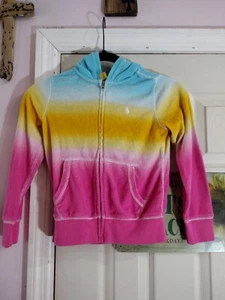 POLO RALPH LAUREN Girl Hoodie TIE DYE ZIP JACKET Sweater Small (7) - Picture 1 of 8