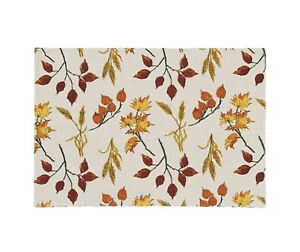 Park Designs Fall Leaves & Wheat Print Autumn Placemat Set of 4