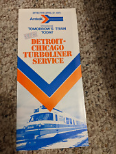 Amtrak Timetable Effective 4/27/75, Turboliner Service Midwest