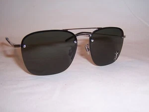 NUEVAS GAFAS DE SOL SAINT LAURENT SL 309M 002 PLATEADAS/GRISES 57 MM AUTÉNTICAS 309 - Imagen 1 de 8