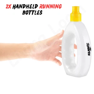 2x Handheld Sports Grip Running Bottles Jogging Exercise Training Runners 250m - Picture 1 of 7