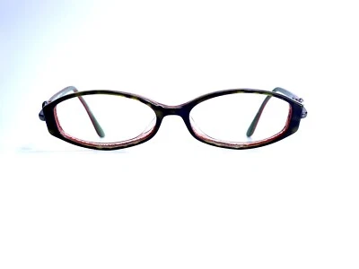 Valentino Brown Red Tortoise Almond Oval Eyeglasses Italy 5416 0Q03 50 17 135 - Image 1 of 4