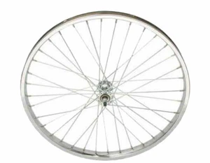 Rueda delantera bicicleta 24 x 2.125 acero 36 radios 12g UCP 3/8 eje pared única cromo. - Imagen 1 de 1