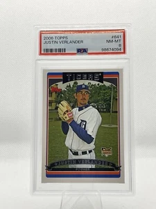 2006 Topps Justin Verlander #641 Rookie Card PSA 8 NM-MT - Picture 1 of 2