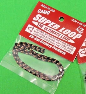 3-teiliges Pack TARNMUSTER RELEASE SUPER NOCK NOCKING D LOOP Bogenschießen Schleife HERGESTELLT IN DEN USA KOSTENLOSER SH - Bild 1 von 1