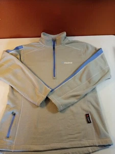 CLOUDVEIL Womens Size Large Gray w/ Blue Polyester/Spandex 1/4 Zipper Sweater - Picture 1 of 12
