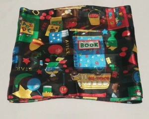 Women Scarf Elementary School Busses Scissors Books Multi Color Fun & Bright - Picture 1 of 5